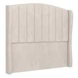 Cabeceira Casal Queen Cama Box 160cm Glenda I02 Veludo Bege - Mpozenato