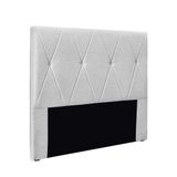 Cabeceira Cama Box Queen 160 Cm Aquilla Linho S04 - D&#39;rossi Cor Grigio