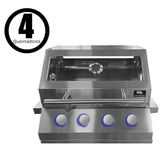 Churrasqueira A Gás Para Embutir 4 Queimadores Gourmet Inox Mimo Style