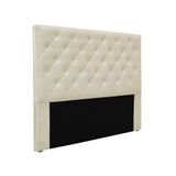Cabeceira Cama Box Queen 160 Cm Tania Veludo S04 - D&#39;rossi Cor Bege