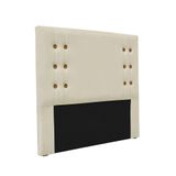 Cabeceira Cama Box Queen 160cm E Recamier Gênova Veludo Bege S04 - D&#39;rossi