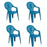 Kit 4 Poltronas Cadeira Decorada Infantil 58x26cm Teddy