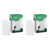 Kit 2 Interruptores Smart Inteligente Touch Wi-fi 1 Tecla Ews 1001 Intelbras