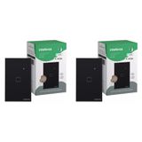 Kit 2 Interruptores Smart Inteligente Touch Wi-fi 1 Tecla Ews 1001 Intelbras