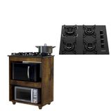 Kit Balcão Cooktop Turim Com Fogão Cooktop 4 Bocas Itatiaia