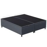 Base Cama Box Baú Casal Queen 158cm Hit I02 Suede Cinza