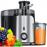 Centrifuga De Frutas Com Bocal Grande E 2 Estágios, 110v 600w, Loilat, Prata