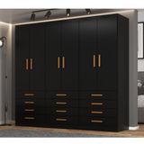 Guarda Roupa Casal 6 Portas 12 Gavetas New Mônaco Evidencia
