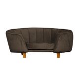 Poltrona Cama Caminha Pet Laddi Veludo Marrom Dvinn Marrom