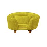 Poltrona Cama Caminha Pet Baby Laddi Veludo Amarelo Dvinn Amarelo