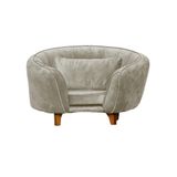 Poltrona Cama Caminha Pet Baby Laddi Veludo Bege Dvinn Bege