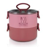 Pote Marmita De 2 Andares 1600ml Concept Rosa