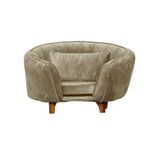 Poltrona Cama Caminha Pet Baby Laddi Veludo Capuccino Dvinn Capuccino