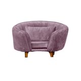 Poltrona Cama Caminha Pet Baby Laddi Veludo Rose Dvinn Rose