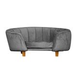 Poltrona Cama Caminha Pet Laddi Veludo Cinza Dvinn Cinza