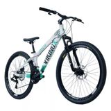 Bicicleta Vikingx Aro 26 Câmbios Shimanos 21v Branco Verde