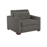 Sofa Cama Solteiro Sofia 1 Lugar 110cm Talento Móveis Grafite