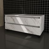 Gabinete para Banheiro com Rodizios 80cm 2 Gavetas BN3603 Tecno Mobili Branco