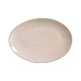 Prato De Sobremesa Oval Orgânico Latte 22,5 Cm Off White Porto Brasil