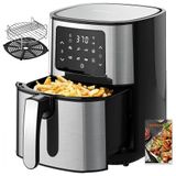 Fritadeira Eletrica Airfryer 5.8l Em Aco Inoxidavel Com Painel Digital, 1400w, 110v, Joyoung Jy 570, Preto