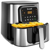 Fritadeira Eletrica Airfryer 6l Em Aco Inoxidavel Com Painel Digital E Cesto Antiaderente, 110v, Ecowell Txs5t2, Preto