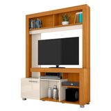 Estante Home Theater Flávia Cinamomo/off White Para Tv Até 50 - Madetec