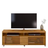 Rack Bancada Frizz 1.8 Cumaru Com Rodízios Para Tv Até 65 - Madetec