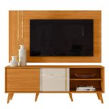 Rack Bancada Com Painel Cronos Cinamomo/off White Para Tv Até 60 - Madetec