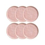 Conjunto 06 Prato De Sobremesa Bio Litchi 21,5 Cm Stoneware Porto Brasil