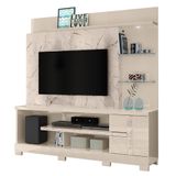 Estante Home Theater Alan Calacata/off White Para Tv Até 55 Com Pés - Madetec