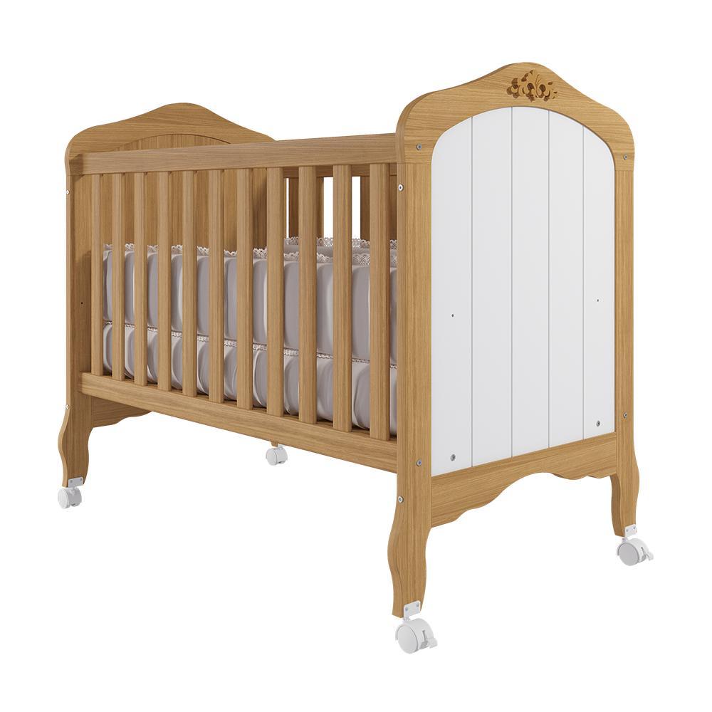 Berço Mini Cama Harmonia Nature/branco - Permóbili Baby