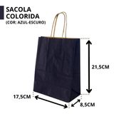 10 Sacola Papel Kraft Presente Dia Dos Pais M 17,5x8,5x21,5