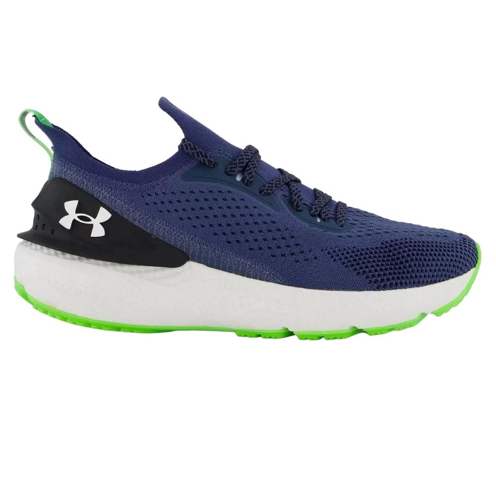 Tenis Under Armour Charged Quicker Petroleo/verde Fluor/branco 037