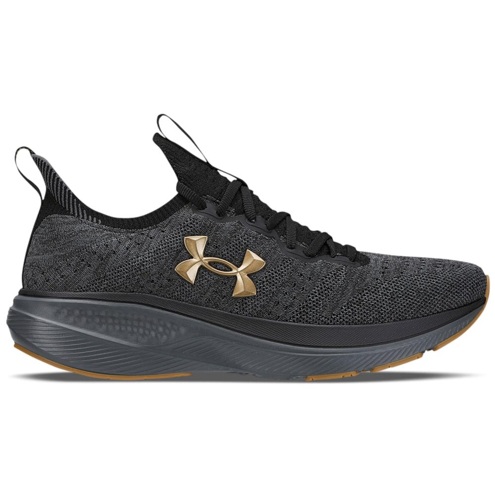 Tenis Under Armour Charged Slight 2 Preto/cinza/ouro 038