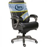 Cadeira De Escritorio Executivo Ergonomica Giratoria Com Encosto Medio, Serta 44951, Preto