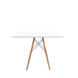 Mesa De Jantar Quadrada Eiffel 80 Cm - Branco