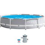 Piscina Estruturada 4.485l De Metal Com Bomba Prism Intex