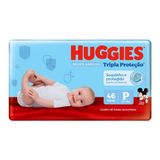 Fralda Descartável Huggies Tripla Proteção Mega Tamanho P - 9 Pacotes Com 46 Fraldas - Total 414 Tiras