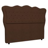 Cabeceira Casal King Cama Box 195cm Oregon I02 Bouclê Marrom Mpozenato