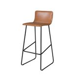 Banqueta Dubai Base Aço Carbono Preto Cor:sintético Marrom