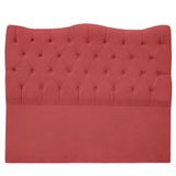 Cabeceira Casal King Size Estofada Para Cama Box Dunas Veludo Cor Rose