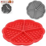 Forma De Silicone Redonnda Para Waffles Com 5 Cavidades Colors Na Solapa