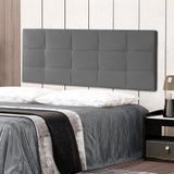 Cabeceira Painel Casal King 1,95m Roma Suede Cinza Dal Poz Estofados