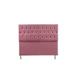 Cabeceira Cama Box King Size 195cm Madrid Tecido Suede Rosa Canon Moveis