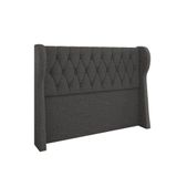 Cabeceira Para Cama Box King 193 Cm Beatriz Linho Cinza I02 - D&#39;rossi