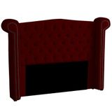 Cabeceira Casal King Size Estofada Para Cama Box Ayla Veludo Cor Marsala