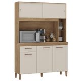 Armario Cozinha Ceara Com 5 Portas Canelato-off White Canelato-off White