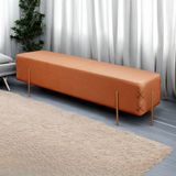Recamier Banco Luxo Eros Sala De Estar Terracota