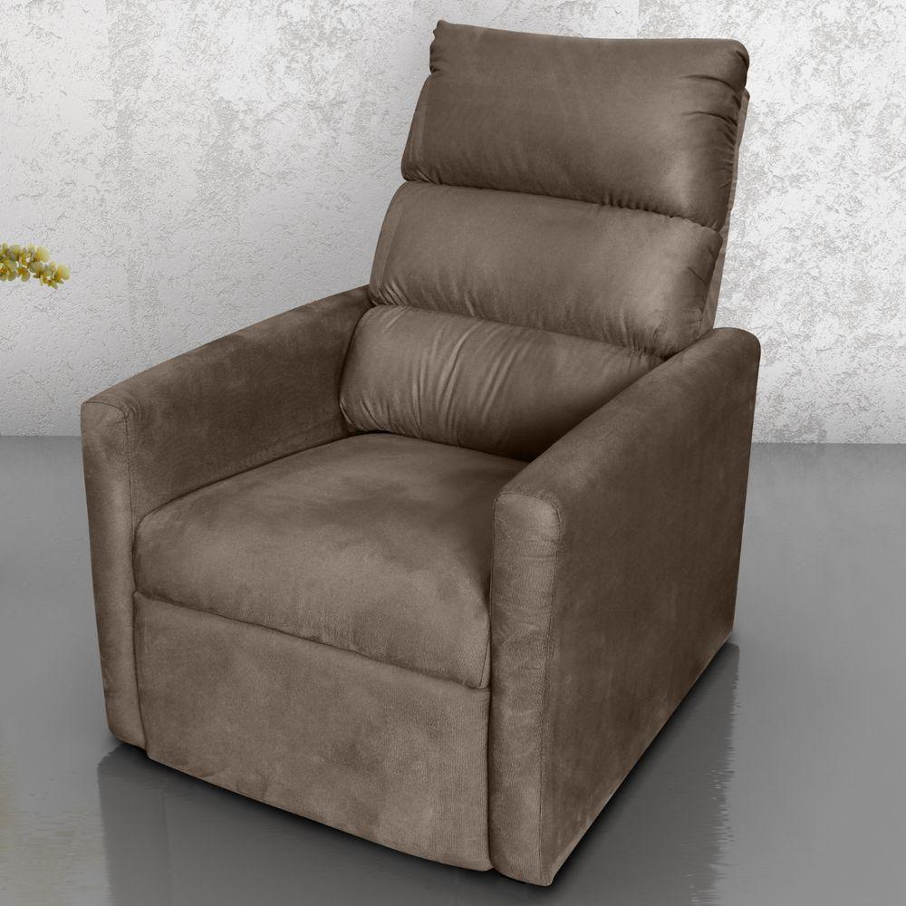 Poltrona Reclin�ável Do Papai Taty Suede Marrom