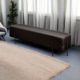 Recamier Banco Luxo Eros Sala De Estar Preto